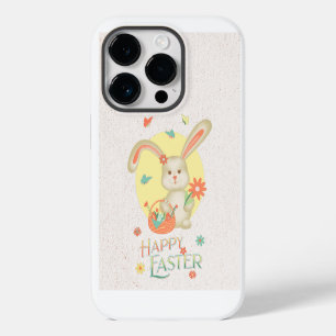 Easter Cute Bunny Modern Pastel Floral iPhone 14 Pro Case