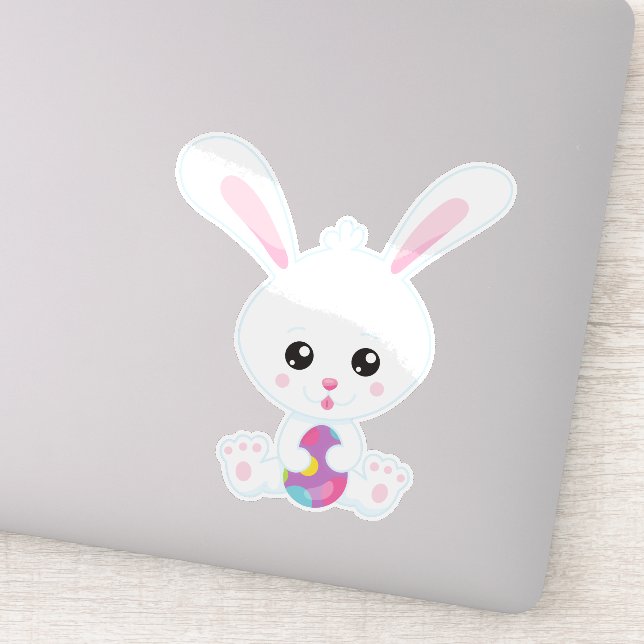 Easter, Cute Bunny, White Bunny, Easter Eggs (Detail)
