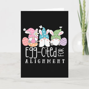 Easter Cute Gnomes Chiropractor Egg-cited For Alig Card
