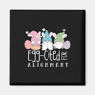 Easter Cute Gnomes Chiropractor Egg-cited For Alig Magnet