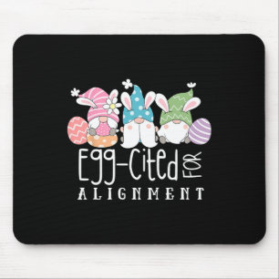 Easter Cute Gnomes Chiropractor Egg-cited For Alig Mouse Pad
