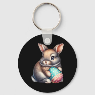 Easter Cute Rabbit Pets Eggs Bunny Rabbits Farmer Key Ring