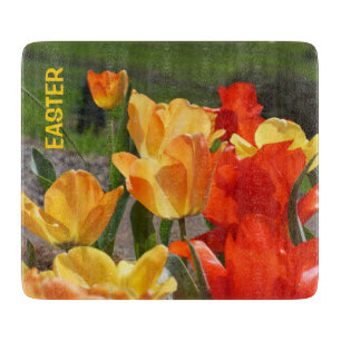 EASTER cutting boards Tulip Flowers Kitchen gifts
