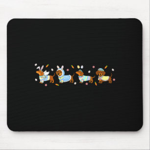 Easter dachshund bunny eggs for teens boys girls mouse pad