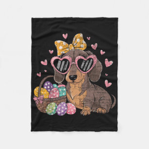 Easter Dachshunds Cute Dachshund _1 Fleece Blanket