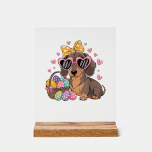 Easter Dachshunds Cute Dachshund T-Shirt Acrylic Sign