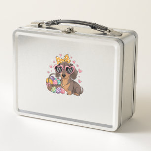 Easter Dachshunds Cute Dachshund T-Shirt Metal Lunch Box