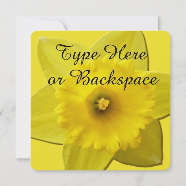 Easter Daffodil Invitations Easter Cards Customise (Front)