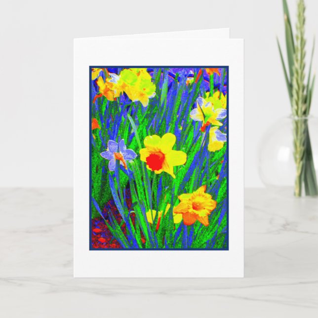 'Easter Daffodils' Greeting Card (Front)