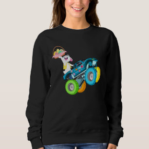 Easter Day 2022 Monster Truck Bunny Eggs Boy Girl Sweatshirt