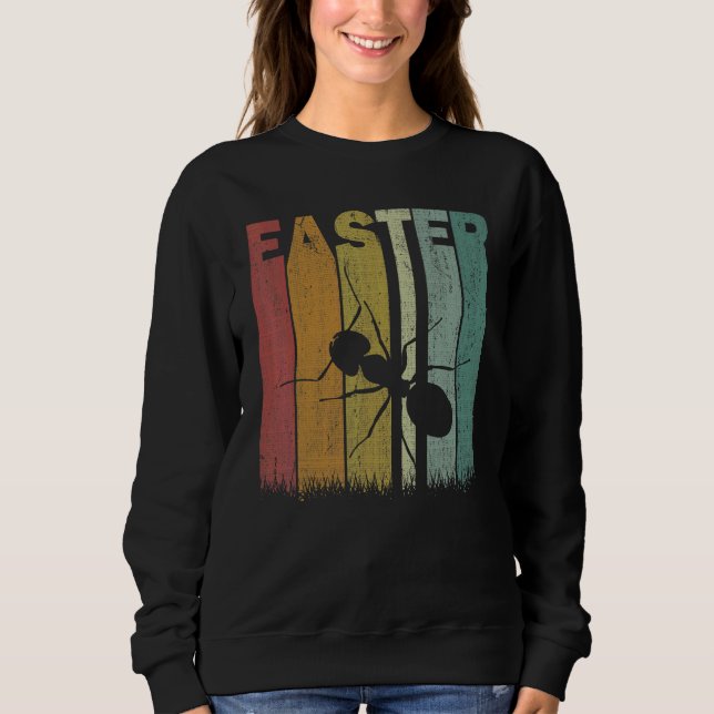 Easter Day Ant Retro Graphic Funny Easter Costume Sweatshirt (Front)