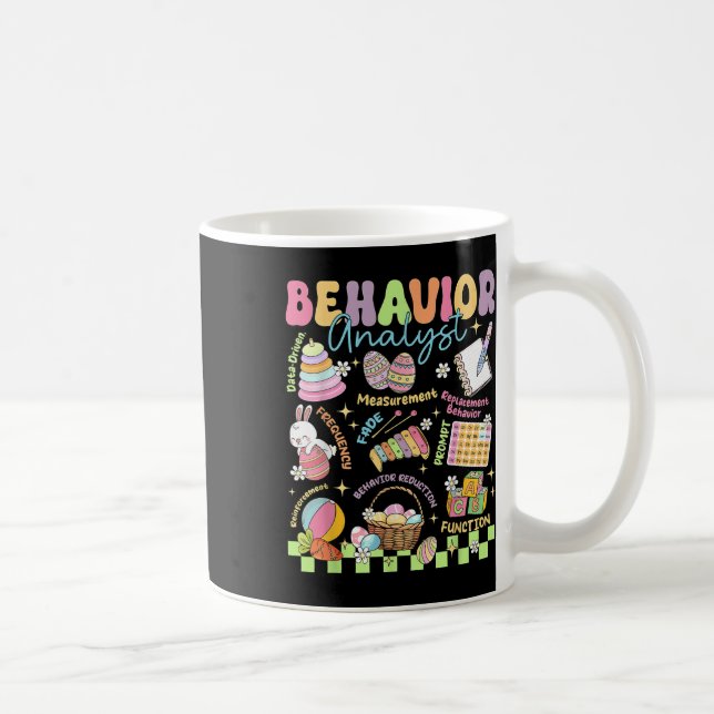 Easter Day Behaviour Analyst Bunny Aba Behaviour T Coffee Mug (Right)