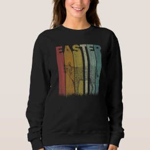 Easter Day Bobcats Retro Graphic Funny Easter Cost Sweatshirt