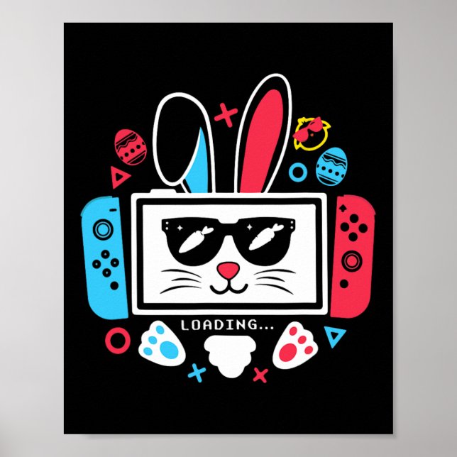 Easter Day Boys Gamer Shirt Video Game Controller  Poster (Front)
