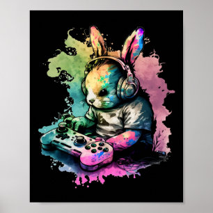 Easter Day Boys Gamer Shirt Video Game Controller  Poster