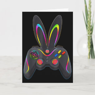 Easter Day Boys Gamer Video Game Controller Bunny Card