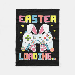 Easter Day Bunny Easter Loading Video Game Boys Gi Fleece Blanket