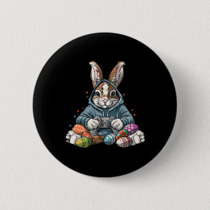 Easter Day Bunny Egg Funny Boys Girls Kids Gamer 5 6 Cm Round Badge