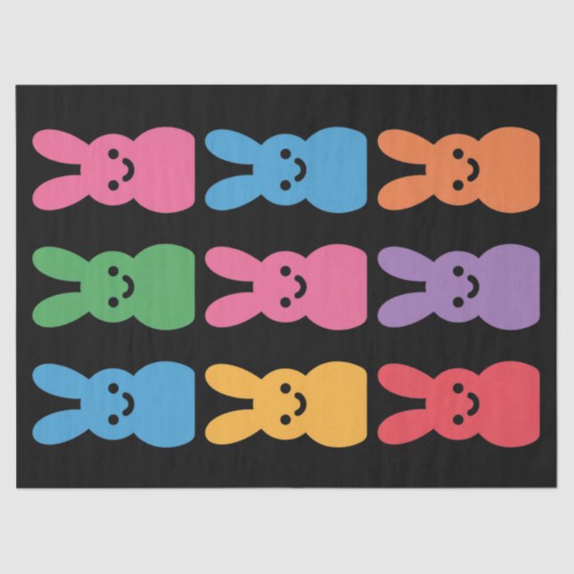 Easter Day Bunny Eggs Plaid Leopard Tissue Paper (Front)