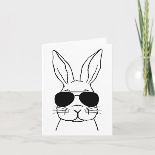 Easter Day Bunny Face Sungles Men Boys Kids Easter Card