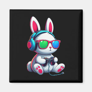 Easter Day Bunny Gamer Video Gaming Boys Men Kids  Magnet