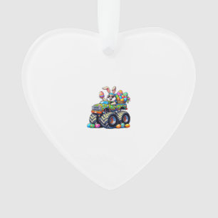 Easter Day Bunny Monster Truck Eggs Cool Rabbit T- Ornament