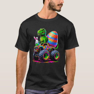 Easter Day Bunny Monster Truck Eggs Dinosaur Rabbi T-Shirt