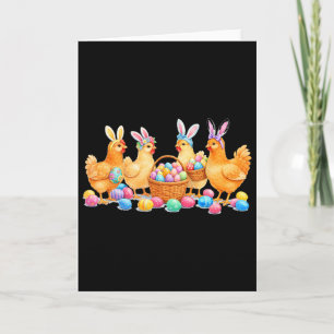 Easter Day Bunny Rabbit Chicken Lover Chicken Mum Card