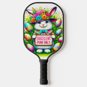 Easter Day Bunny Rabbit Egg Design Pickleball Paddle
