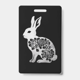 Easter Day Bunny Rabbit ID Badge