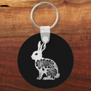 Easter Day Bunny Rabbit Key Ring