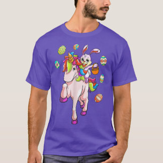 Easter Day Bunny Riding Unicorn Girls Toddler East T-Shirt