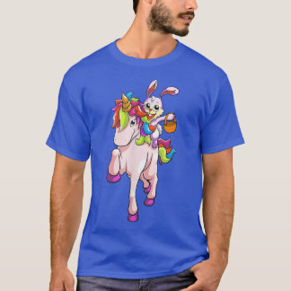 Easter Day Bunny Riding Unicorn Girls Toddler East T-Shirt
