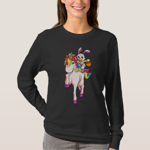 Easter Day Bunny Riding Unicorn Girls Toddler East T-Shirt