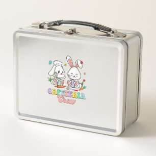 Easter Day Cafeteria Crew Lunch Lady School Cafete Metal Lunch Box