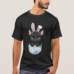 Easter Day Cat Bunny Ears Eggs For Men Women Kids T-Shirt
