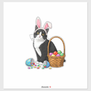 Easter Day Cat Bunny Ears Eggs Graphic Men Women K