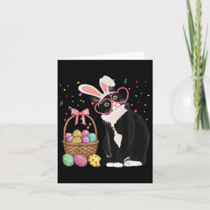 Easter Day Cat Bunny Ears Eggs Graphic Men Women K Card