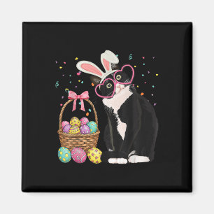 Easter Day Cat Bunny Ears Eggs Graphic Men Women K Magnet