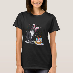 Easter Day Cat Bunny Ears Eggs Men Women Easter R T-Shirt