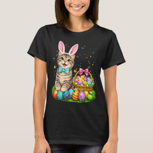 Easter Day Cat Bunny Ears Eggs Shirt Men Women