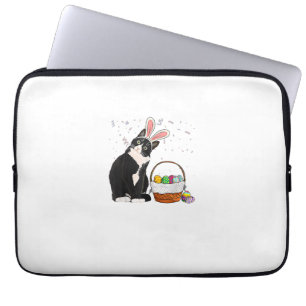 Easter Day Cat Bunny Ears Eggs Shirt Men Women Eas Laptop Sleeve