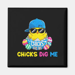 Easter Day Chicks Dig Me Cool Hatched Chick  Magnet
