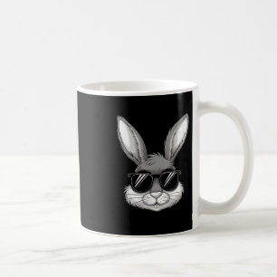 Easter Day Cool Bunny Face With Sungles Men Boys K Coffee Mug