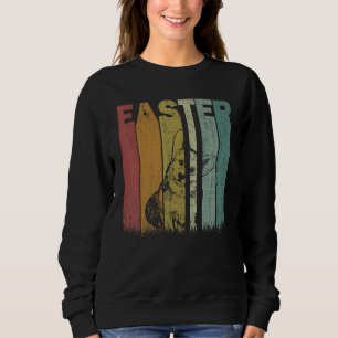 Easter Day Corgi Dog Retro Graphic Funny Easter Co Sweatshirt