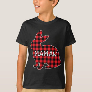 Easter Day Costume Red Plaid Bunny Graphic Mamaw M T-Shirt
