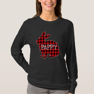 Easter Day Costume Red Plaid Bunny Graphic Pappy M T-Shirt