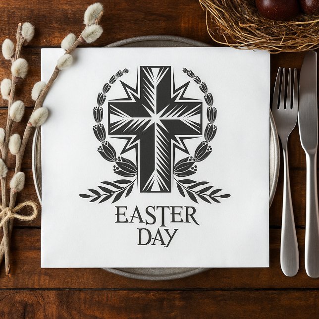 Easter Day Cross Napkin (Creator Uploaded)