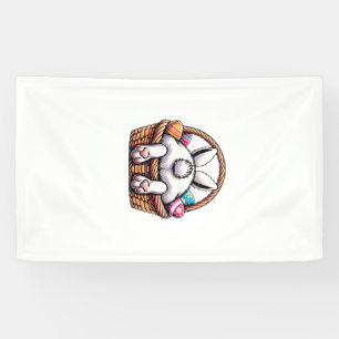 Easter Day Cute Bunny Basket Hunting Chocolate Egg Banner