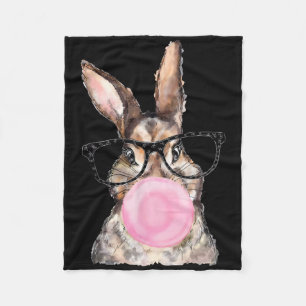 Easter Day Cute Bunny Face With Gles Women Kids Ea Fleece Blanket